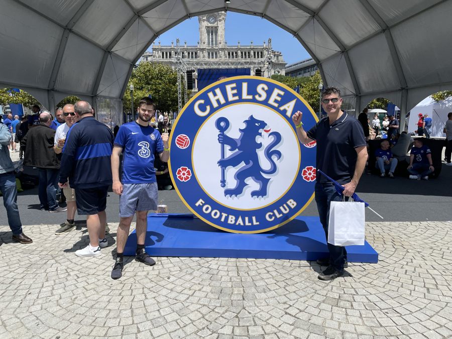 Alex at a Chelsea fan zone event